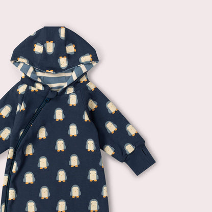 Blue Penguins Reversible Organic Hooded Snug Suit