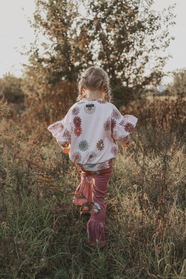 Flowers Frill Sweatshirt