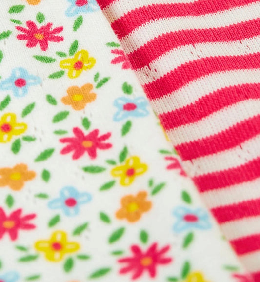 Pip Pointelle 2pk T-Shirt Ditsy Floral/Stripe