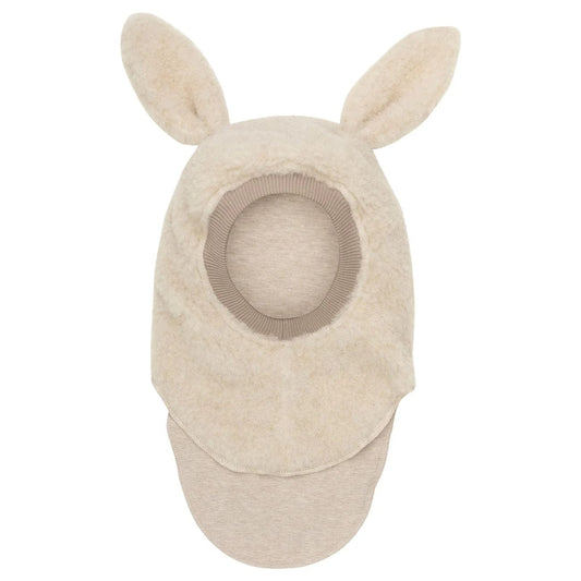 Bunny Balaclava Ears Wool Teddy Sherpa Cement