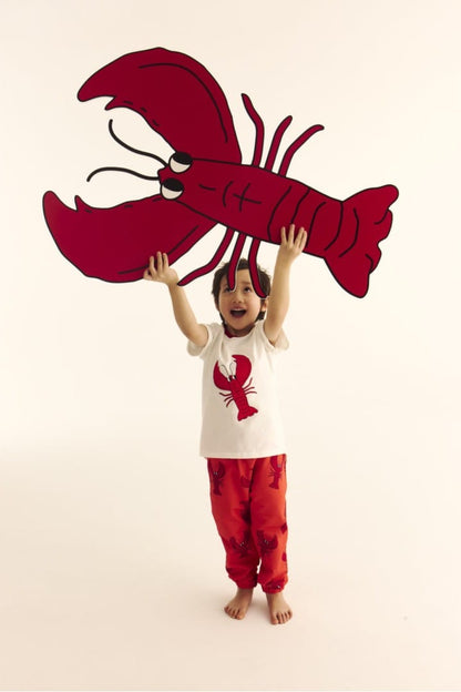 Dear Sophie Lobster Sweatpants Red