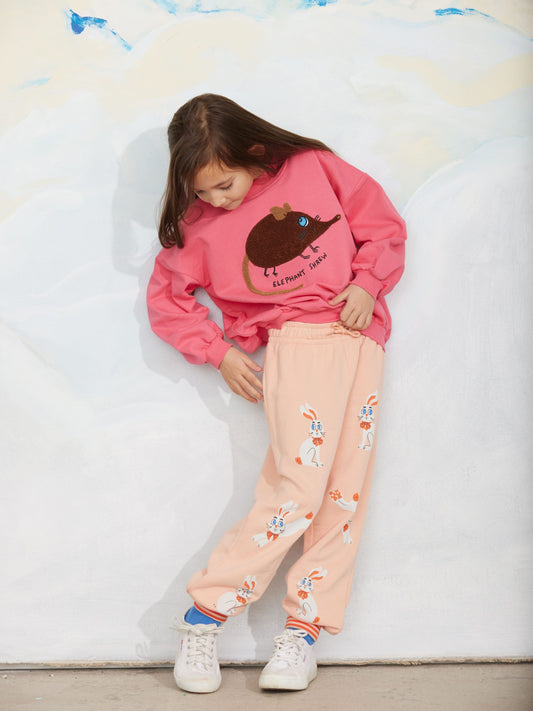 Rabbit Cuffed Sweatpants Pink