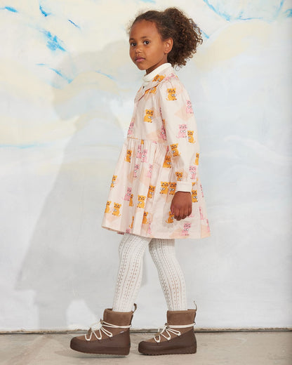 Kittens Woven Long Sleeve Dress