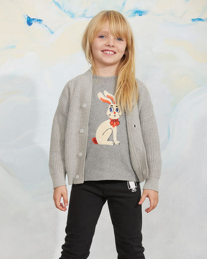 Mini Rodini Rabbit Application Long Sleeve Top