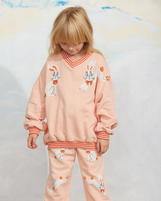 Mini Rodini Rabbits Sweatshirt Pink