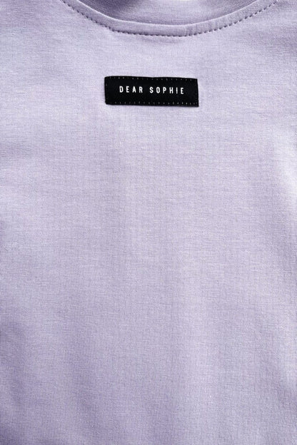 Dear Sophie Shell Puff Short Sleeve Top Violet