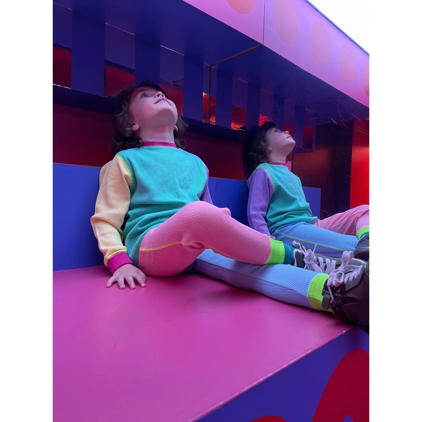 90's Neon Waffle Cotton Set