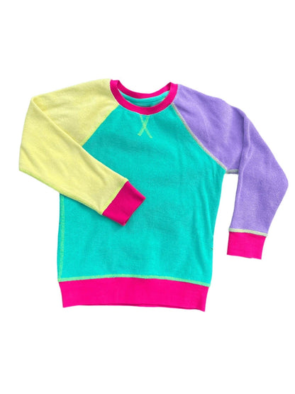 90's Neon Raglan Sleeve Terry Sweater