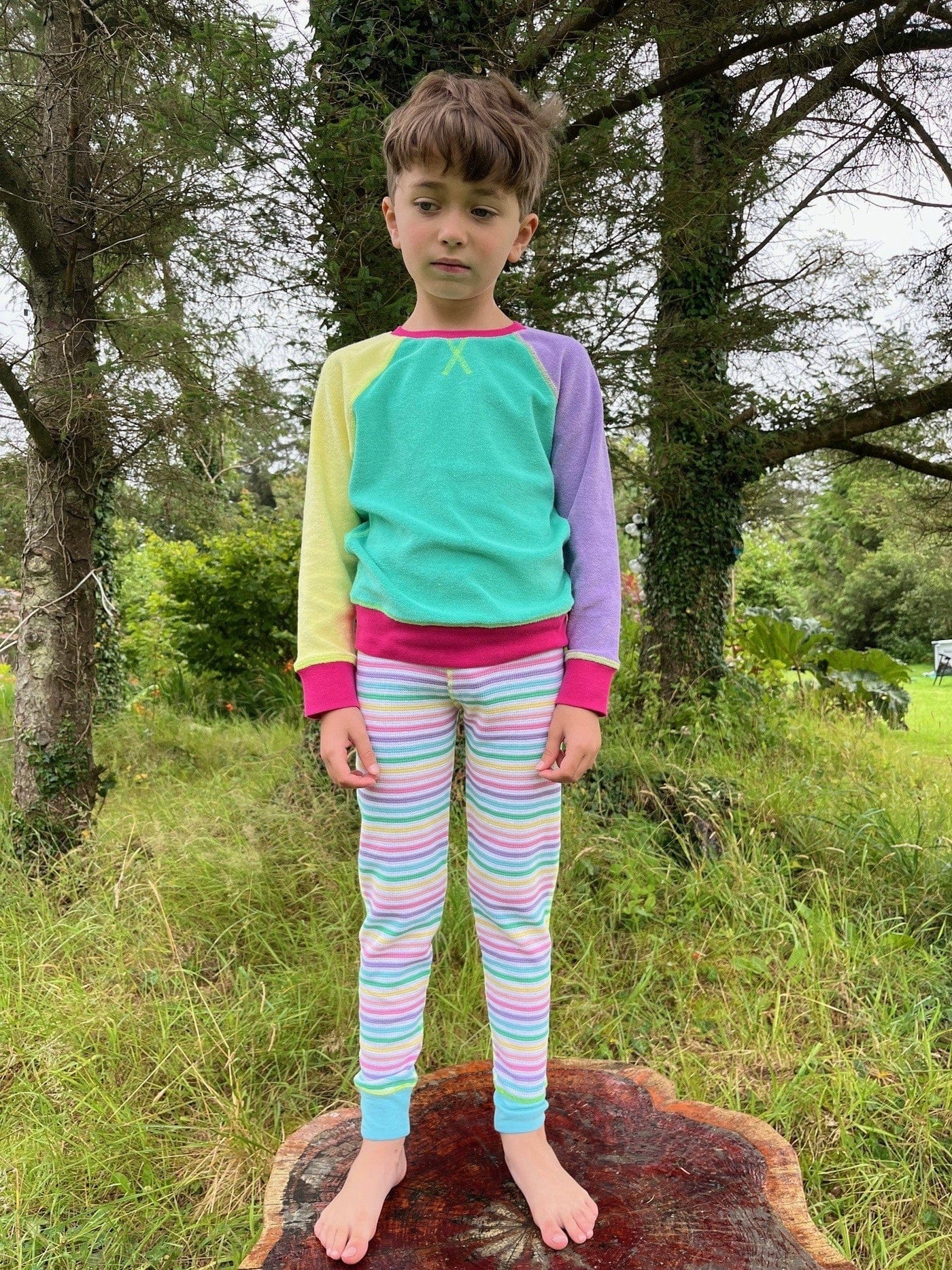 90's Neon Raglan Sleeve Terry Sweater