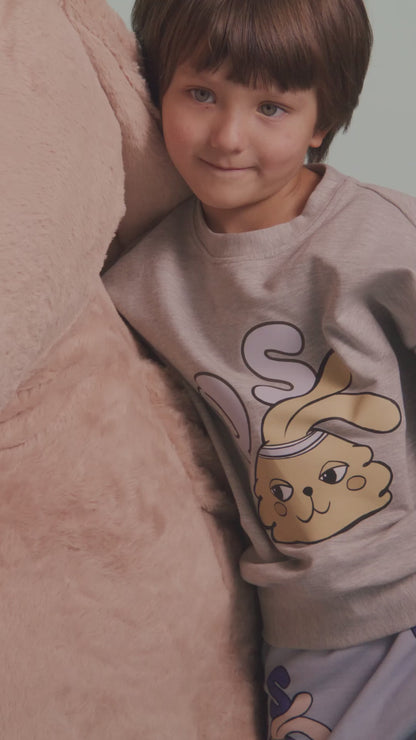 Bunny Sweatshirt Grey Melange