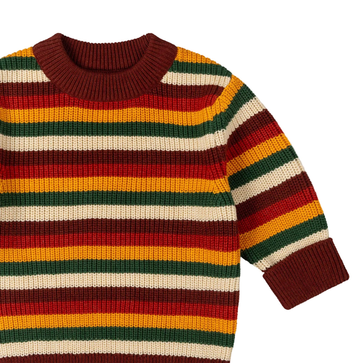 Organic Hazel Rainbow Snuggly Knitted Jumper