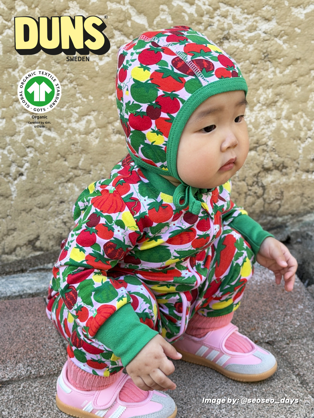 Tomatoes Zip Suit Pyjamas Pink