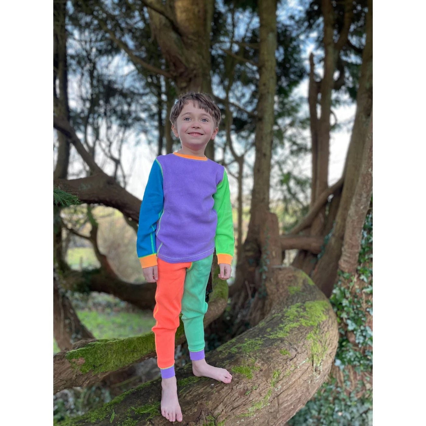 90's Dayglow Waffle Cotton Set