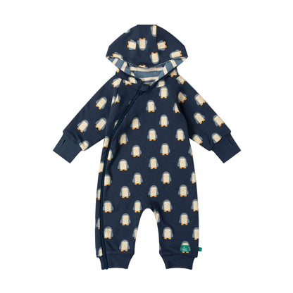 Blue Penguins Reversible Organic Hooded Snug Suit
