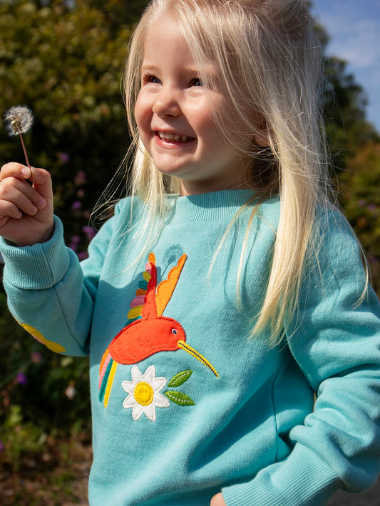 Frugi Easy On Jumper Lichen/Hummingbird