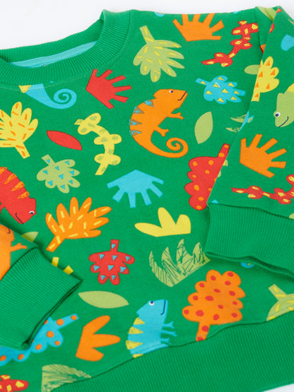 Frugi Superb Sweatshirt Chameleon Camp
