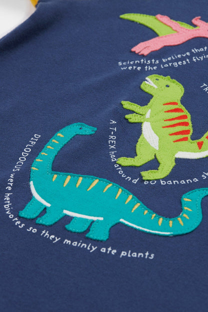 Renny Raglan T-Shirt Navy Blue/Dino