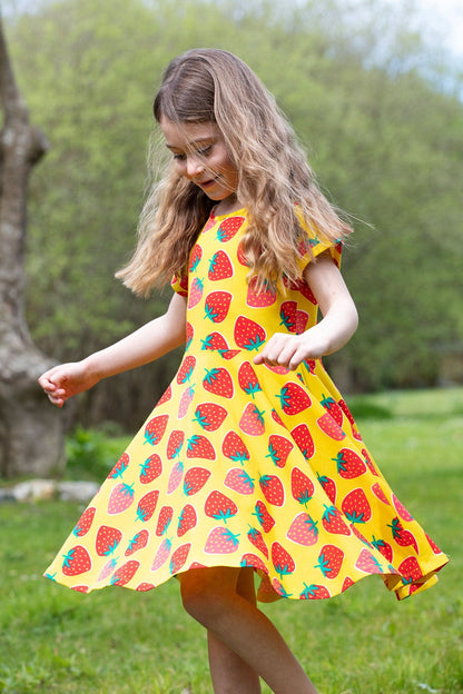 Spring Skater Dress Strawberry Patch