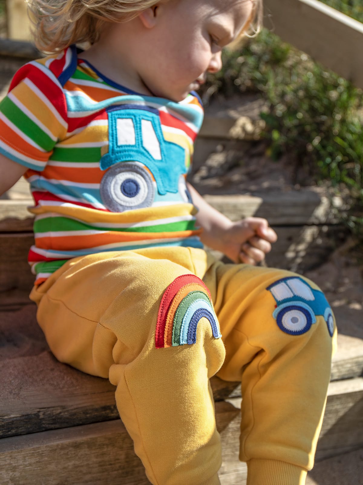 Frugi Character Joggers Bumblebee/Tractor