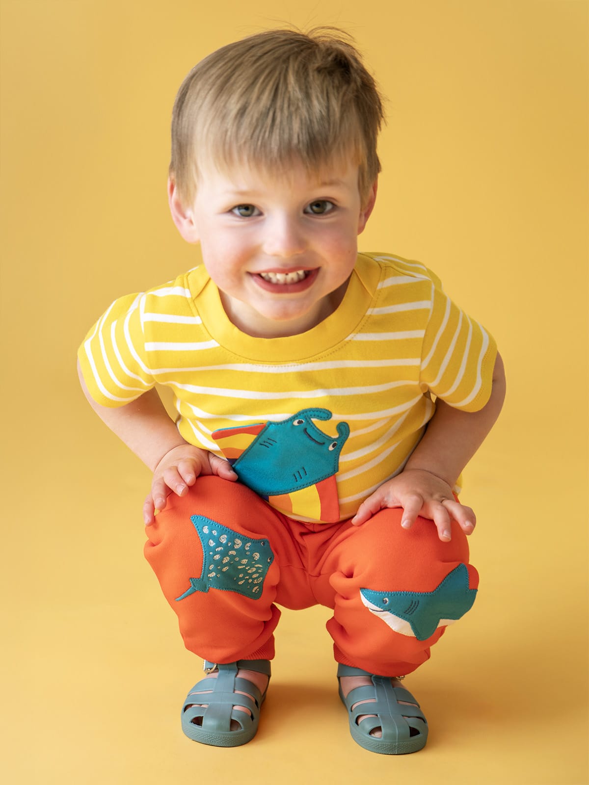 Frugi Character Joggers Papaya/Sealife