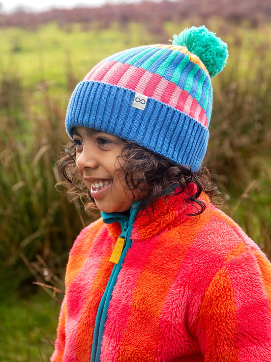 Rainbow Rib Bobble Hat