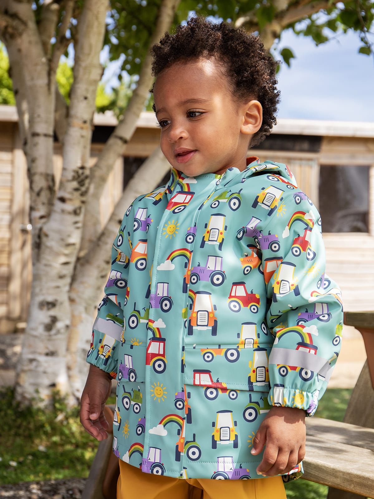 Frugi Terrific Tractors Puddle Buster Coat