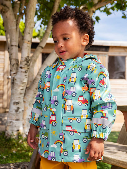 Frugi Terrific Tractors Puddle Buster Coat