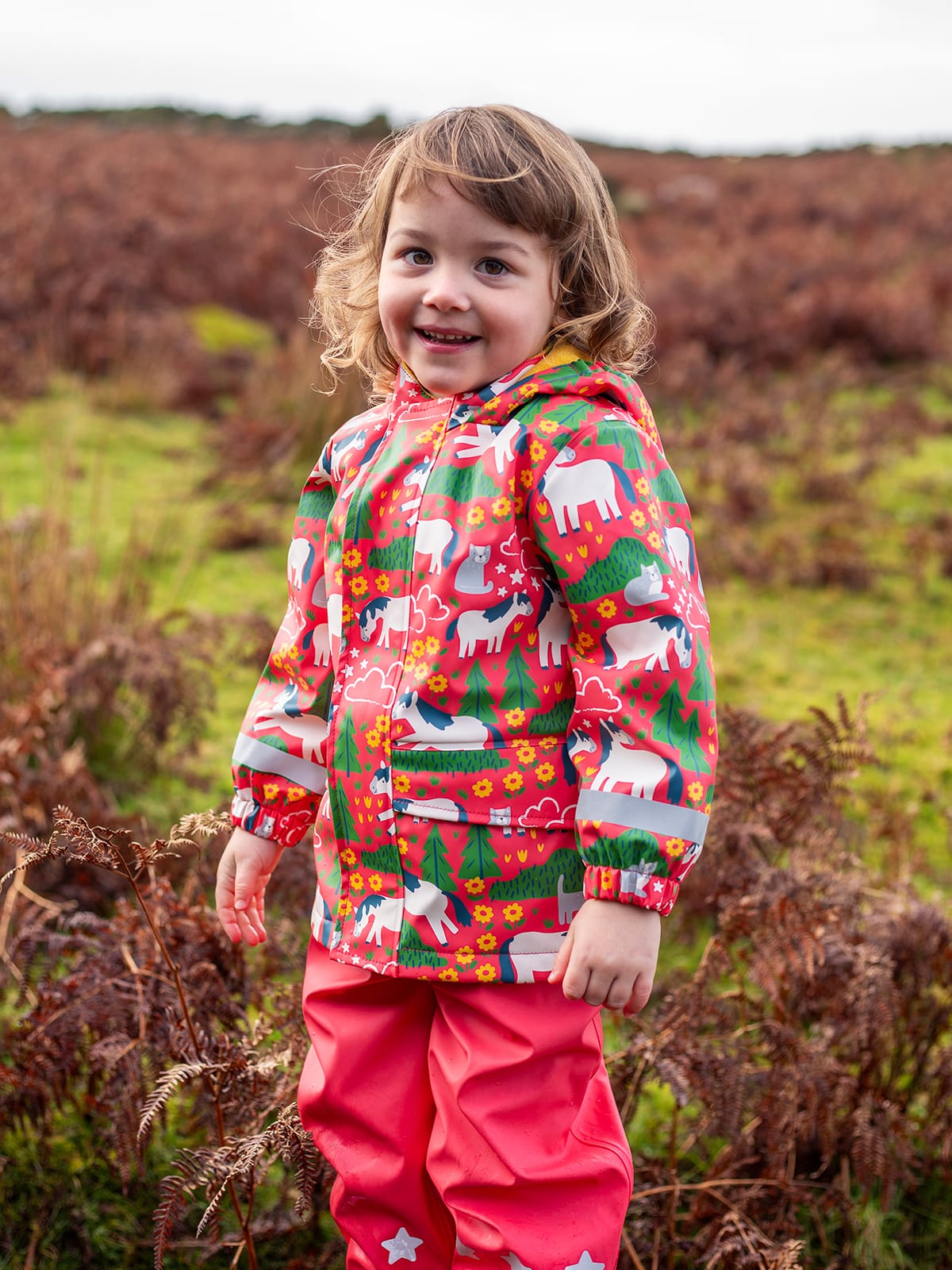 Frugi Purrfect Ponies Puddle Buster Coat