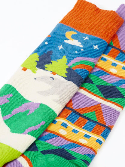 Brilliant Boot Socks 2 Pack Winter Multipack