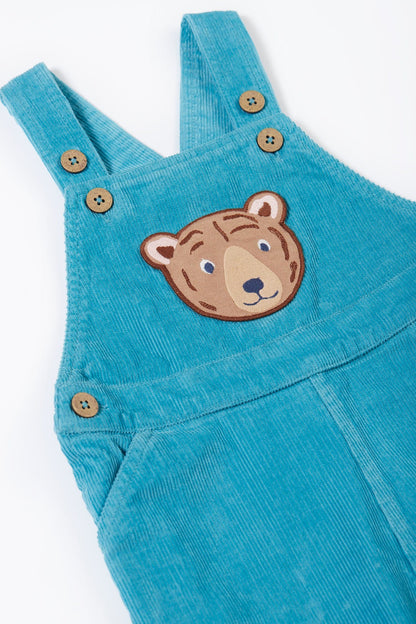 Durgan Bear Cord Dungaree Boat Blue