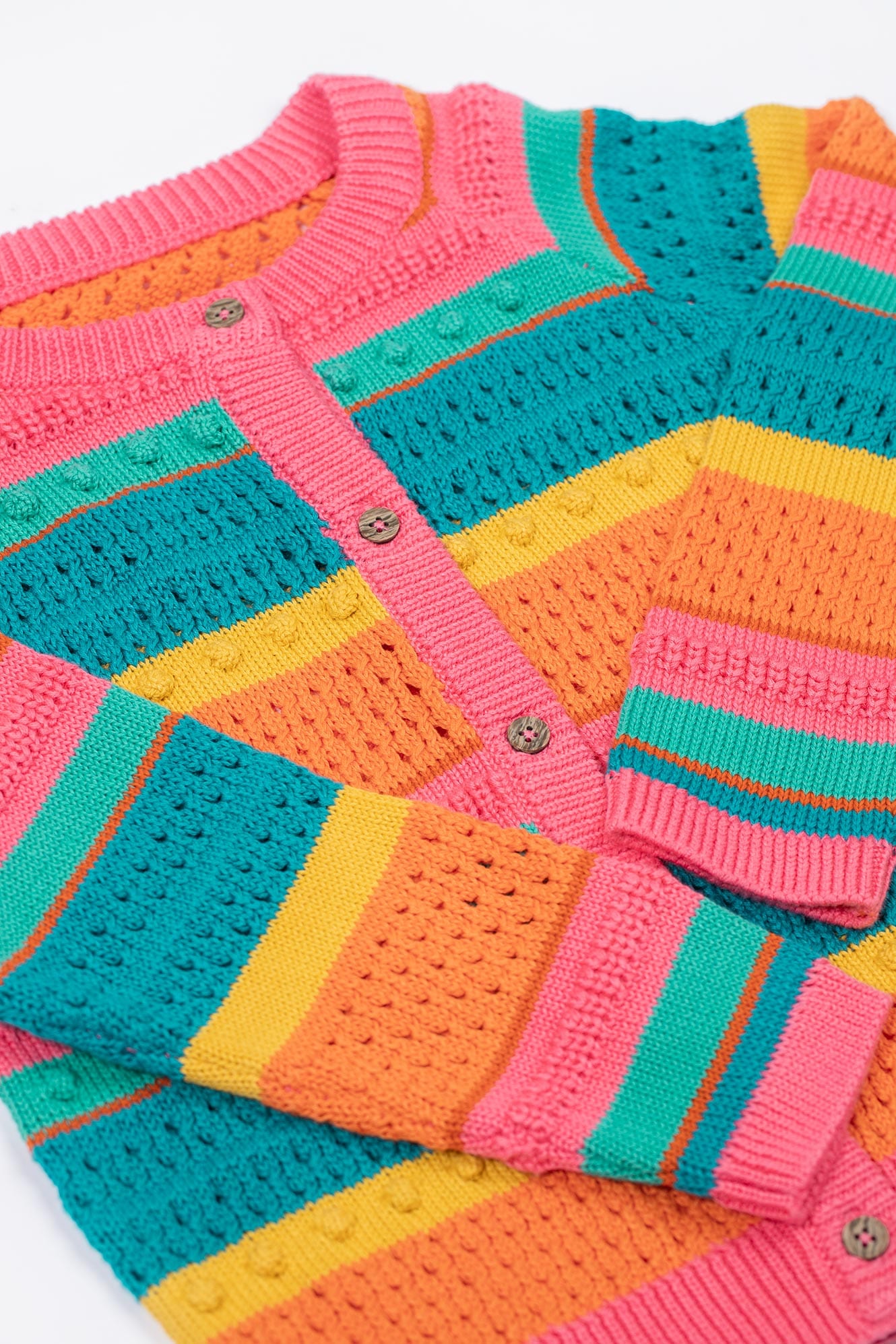 Rowe Rainbow Pointelle Cardigan