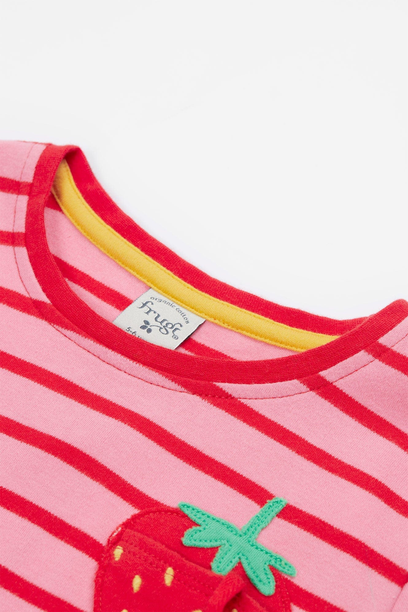 Camille Applique T-Shirt Stripe/Strawberry