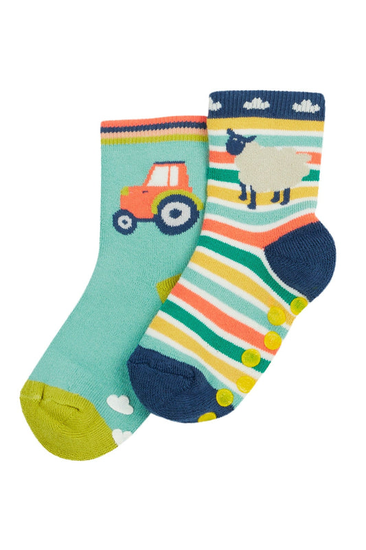 Grippy Farm Socks 2 Pack