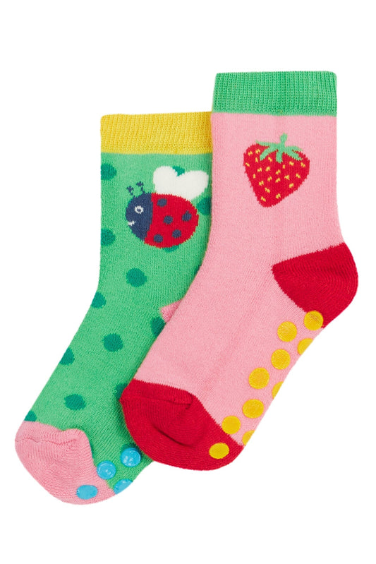 Grippy Strawberry Socks 2 Pack