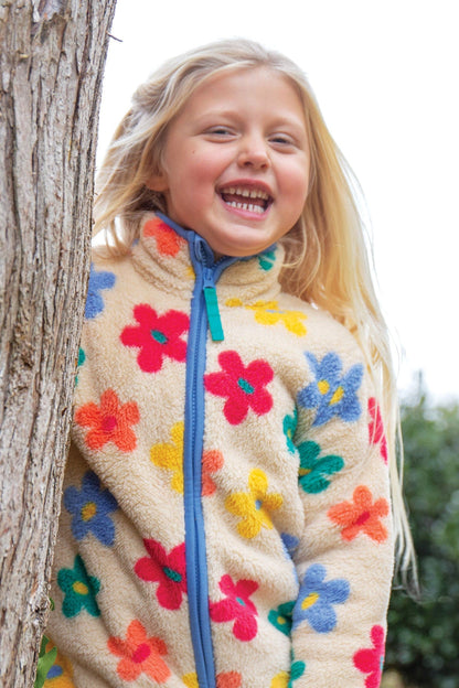 Ted Fleece Jacket Flower Pop