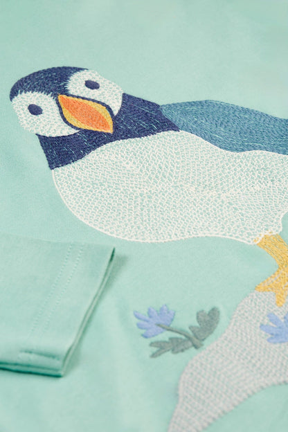 Adventure Embroidered Puffin Stitch Top [only 3-4 Years left]