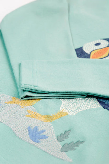 Adventure Embroidered Puffin Stitch Top [only 3-4 Years left]