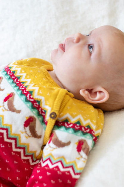 Lumi Knitted Romper Festive Fair