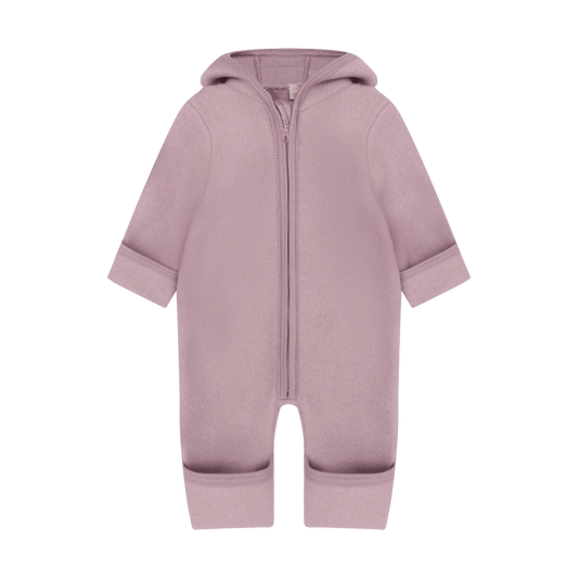 Huttelihut Pram Suit With Bunny Ears Merino Wool Fleece