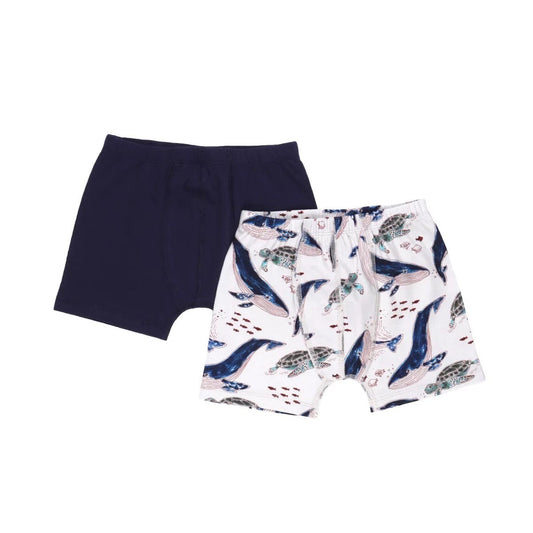 Whales & Sea Turtles Boxer Shorts 2 Pack