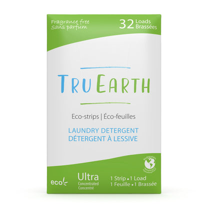 Tru Earth Eco-strips Laundry Detergent (Fragrance-free)- 32 loads