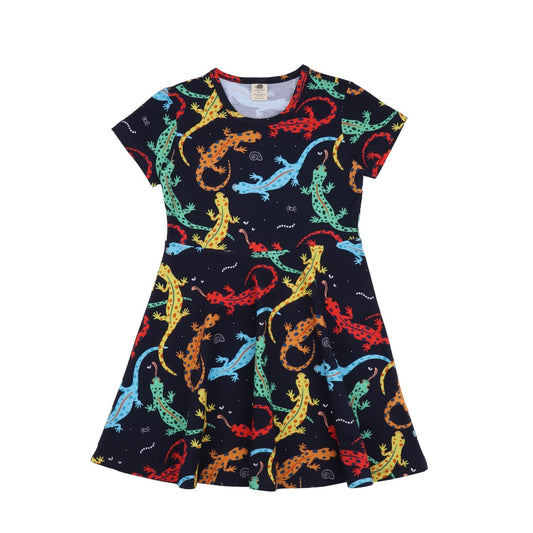 Colourful Salamanders Skater Dress