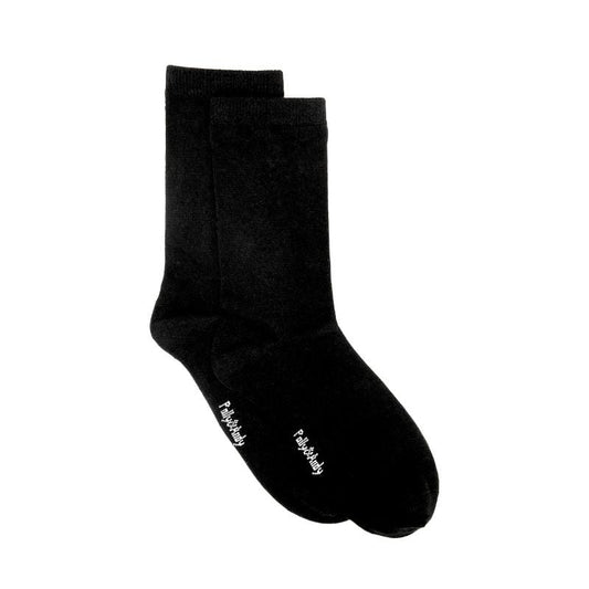 [Adult] Soft Top Bamboo Socks Black