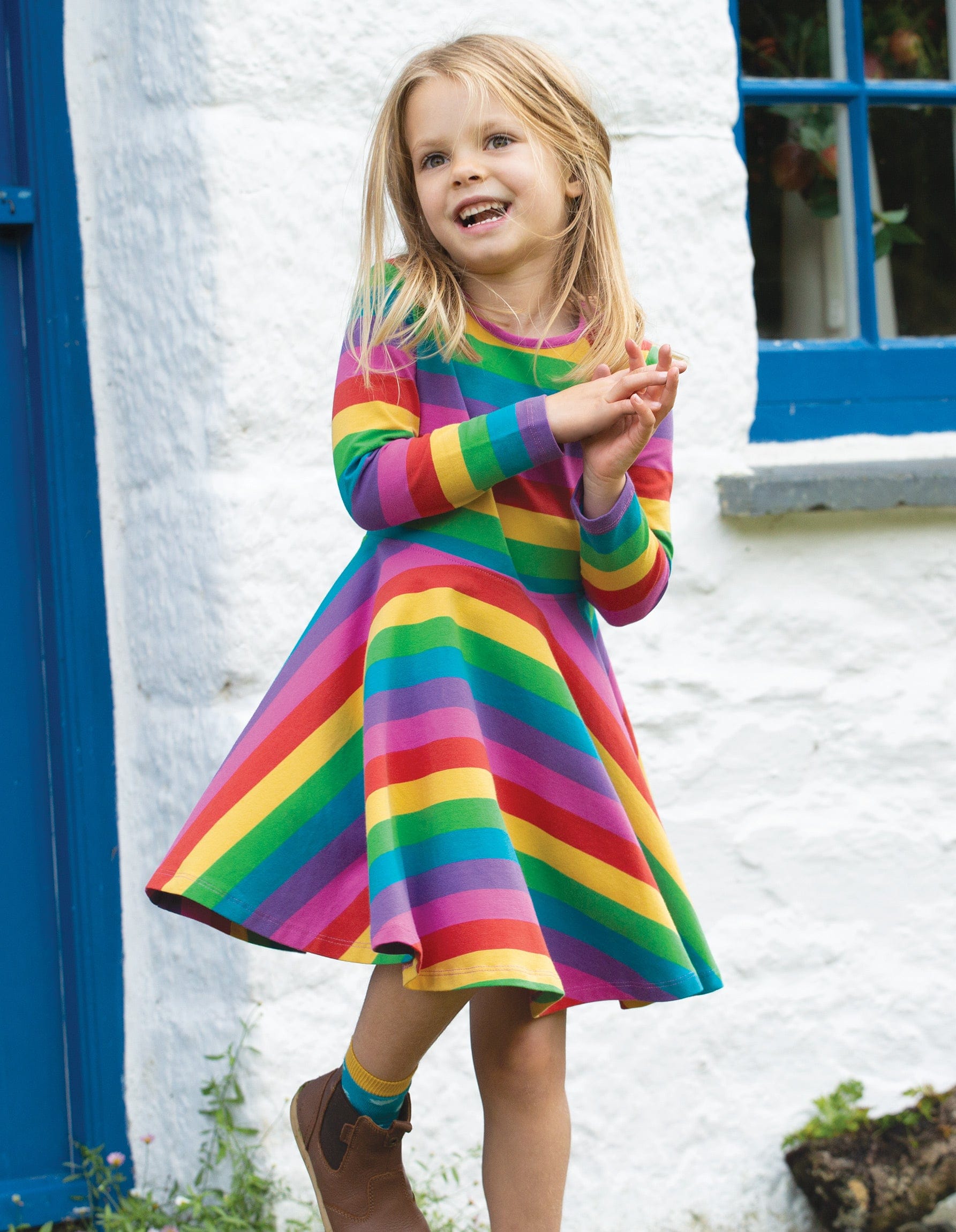 frugi skater dress sale Frugi Sunshine Skater Dress Blue