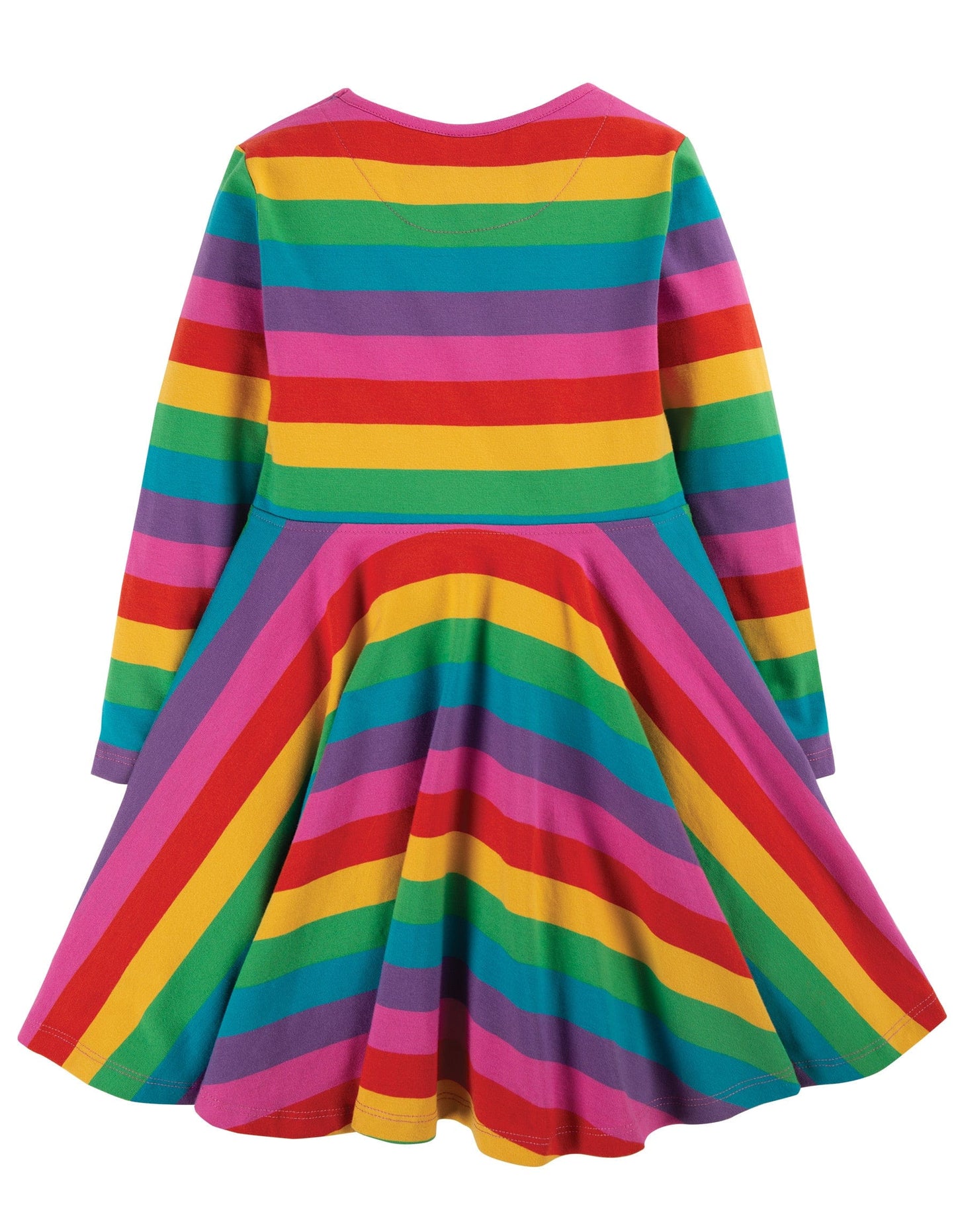 Sofia Skater Dress Foxglove Rainbow Stripe