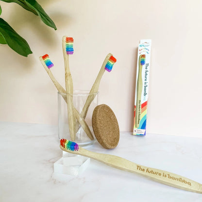 [Adult] Rainbow Bamboo Toothbrush