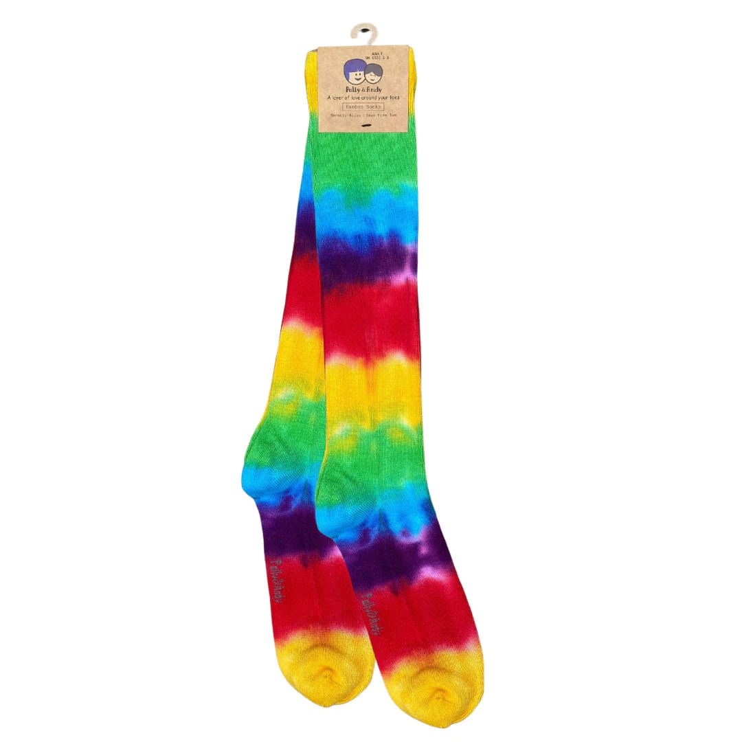 Bamboo Tie Dye Knee High Socks (seamless toe)