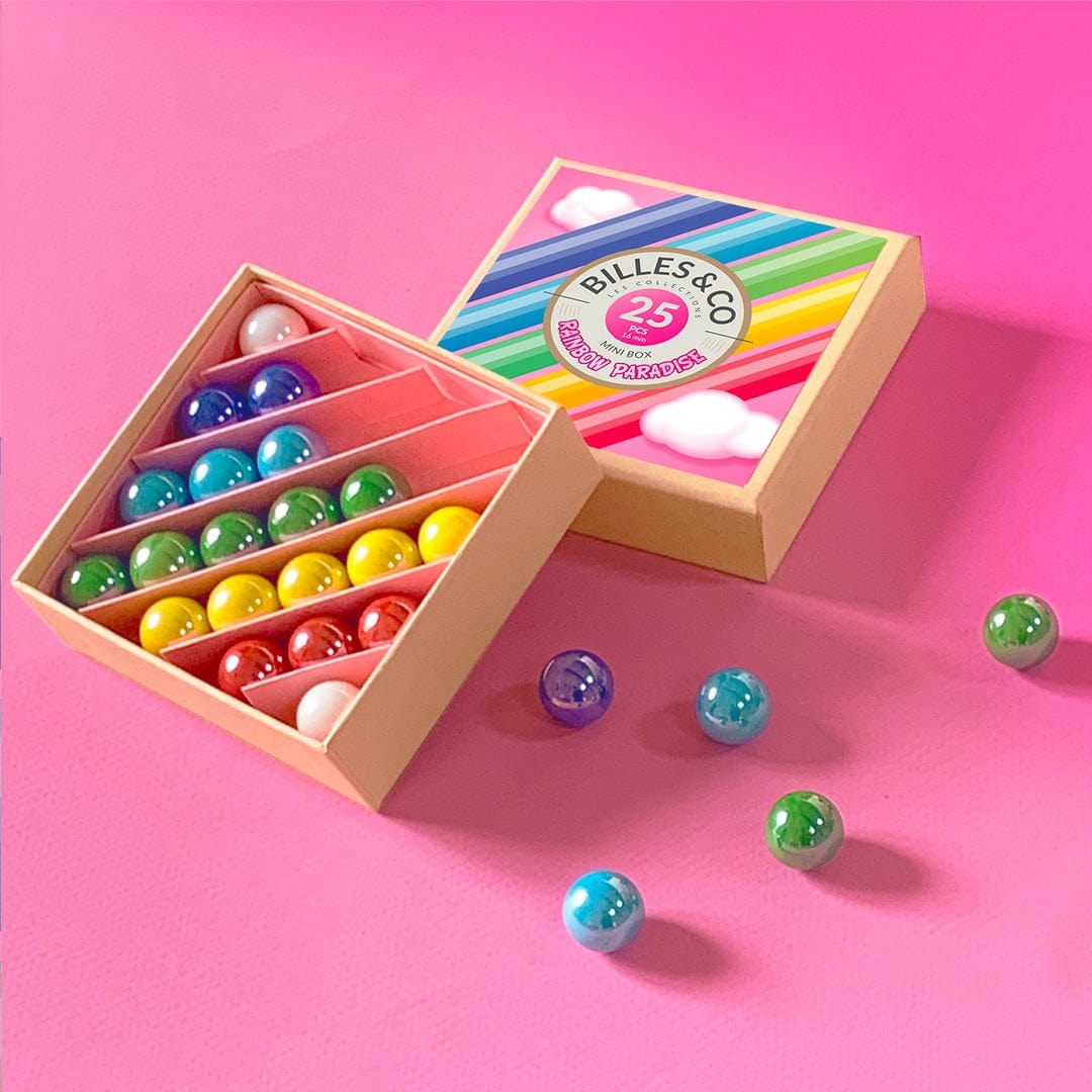 Rainbow Paradise Marbles Mini Box - 25 Pack