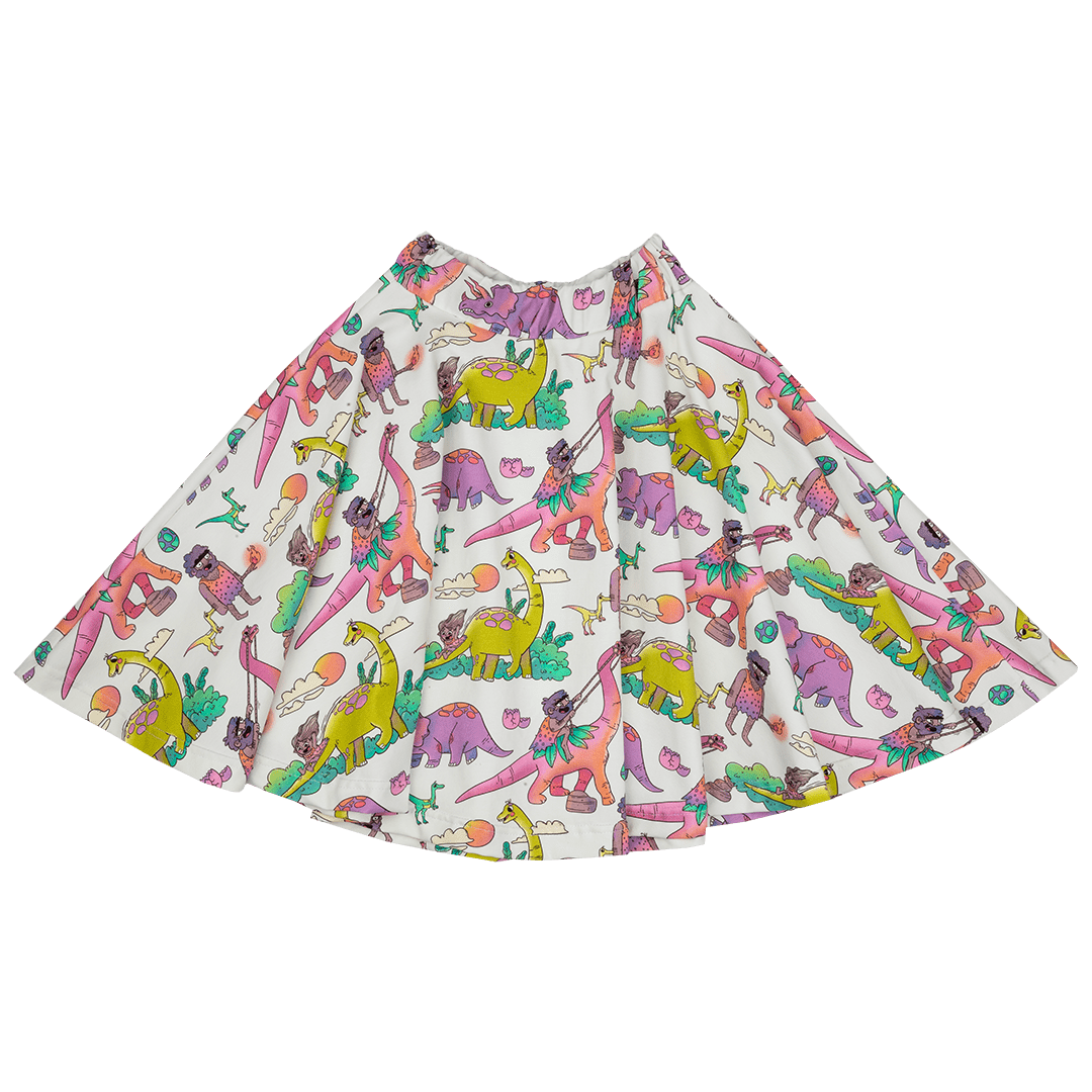 Twirl Skirt Dino Riders Rainbow [only 9-11 Years left]